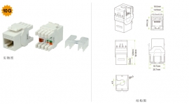 超六类非屏蔽信息模块(180度) JKA09-UC6A