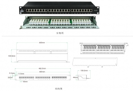 超五类24口屏蔽配线架 PNS24-SC5E