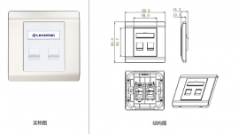 墙上型双孔防尘面板 OUD42-S