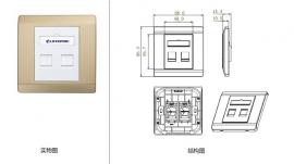 墙上型单孔防尘面板 OUD41-G