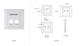 墙上型双孔斜口面板 OUE22