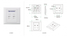 墙上型双孔防尘面板 OUD22