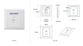 墙上型单孔防尘面板 OUD21
